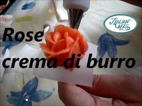Decorazioni rose in crema di burro (butter cream roses) - Torte italiane