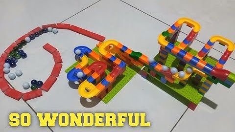 Build fun track marble run asmr with two blocks from lego #asmr #satisfying #marble #relaxing #lego