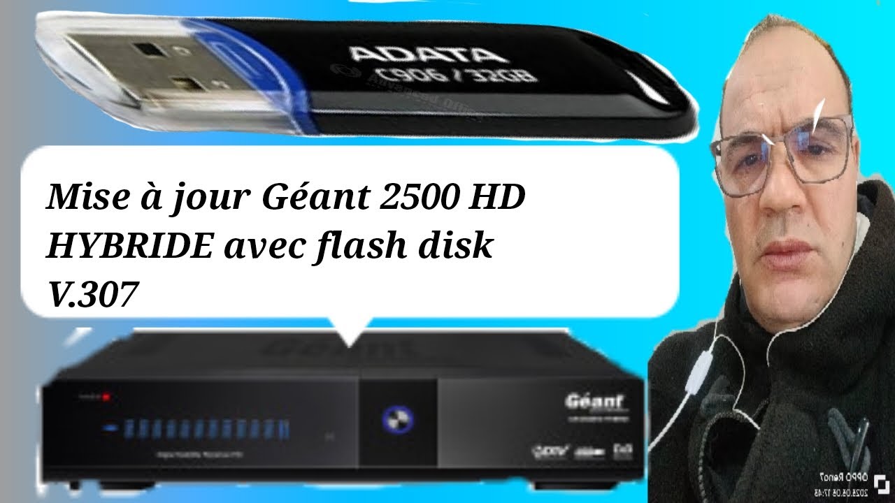 حديث جهاز Géant GN 2500 HD hybride v.3.07 عن طريق الفلاش | #تحديث#Mise