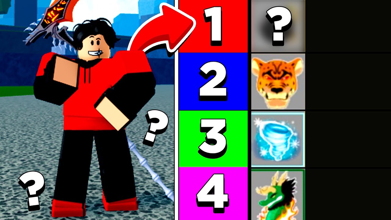 TIER LIST das MELHORES FRUTAS DO BLOX FRUITS!! (Frutas Atualizadas) #f