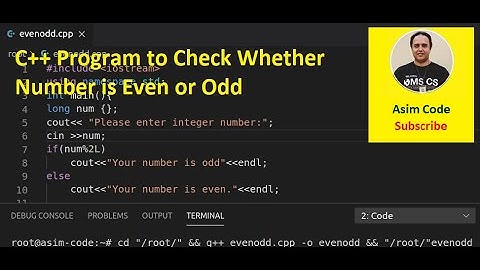 C++ Program to Check Whether Number is Even or Odd