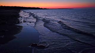 Late Sunset on a Rocky Beach with Mesmerizing Ocean Waves | 2Hour ASMR for Deep Sleep | 4K UHD