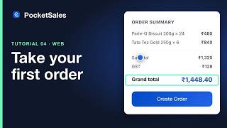 PocketSales — How to take your first order
