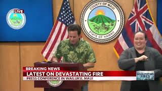 Gov. Green, emergency officials provide updates on Lahaina Wildfire Disaster