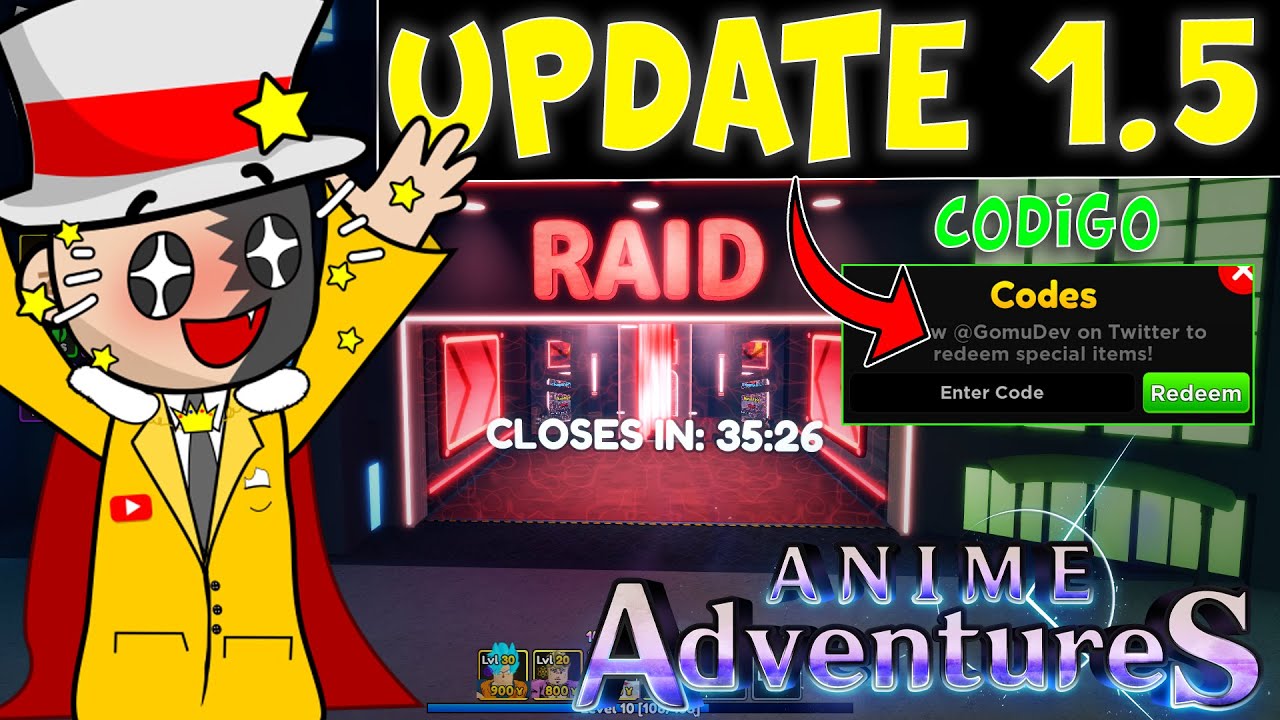 🚨10 CODIGOS DE ANIME ADVENTURES CODES ROBLOX *UPDATE RAID* 