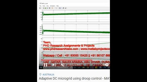 Adaptive DC microgrid using droop control - MATLAB SIMULINK