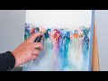 NEW Abstract Acrylic Painting - Colorful Reflections / How to paint easy