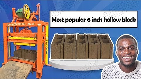 Malawi QTJ4-40 manual hollow block forming machine test popular 6 inch concrete  block again