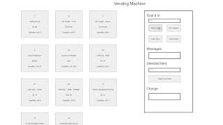 Vending Machine Web App