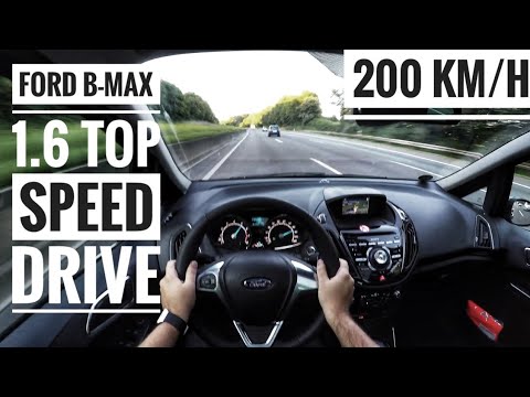 Ford B-Max 1.6 (2017) POV on german Autobahn - Top Speed Drive