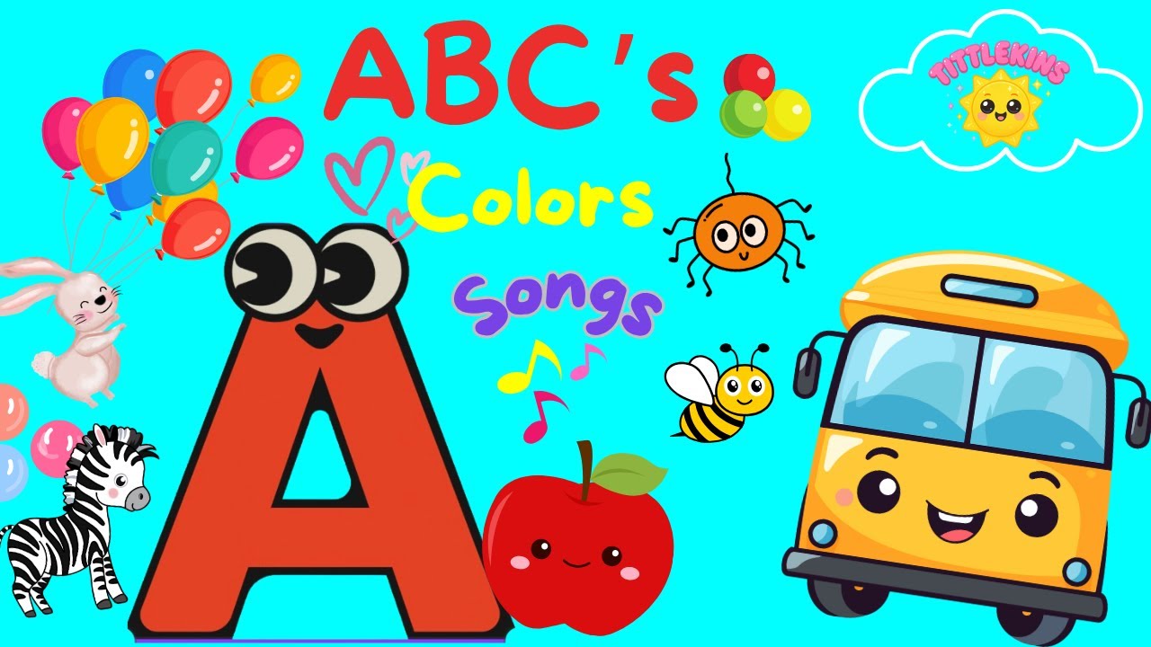 Learn ABC’s, Colors, Counting, Nursery Rhymes, Words & More! Music filled video. 