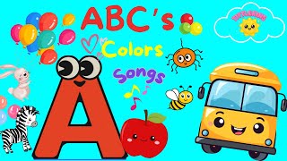 Learn ABC’s, Colors, Counting, Nursery Rhymes, Words & More! Music filled video. #toddlerlearning