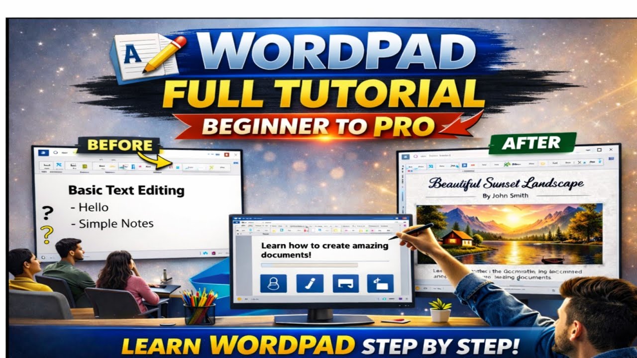 HOW TO USE WORDPAD IN COMPUTER वर्डपैड कैसे चलाएं computer tutorial ...