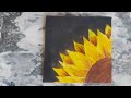 Sunflower acrylic painting tutorial  easy painting step by  step  hiras art gallery