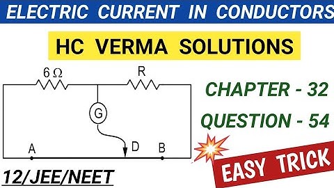 HC VERMA SOLUTIONS I ELECTRIC CURRENT IN CONDUCTORS I CHAPTER 32 QUESTION 54 I HCV EXERCISE SOLUTION