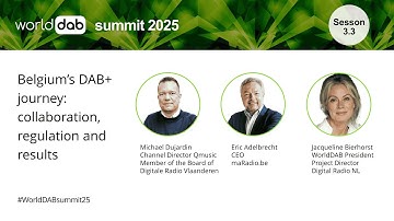 WorldDAB Summit 2025: Session 3.3 - Belgium’s DAB+ journey: collaboration, regulation and results