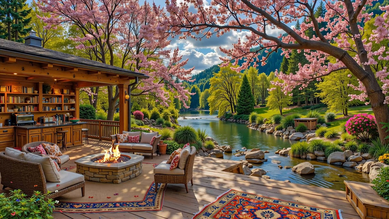 Peaceful Spring Ambience 🌿🌸Relaxing Piano Music for Working and Studying 🌿🌸