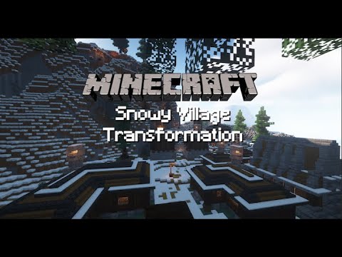 Minecraft Village Transformations p3 | Snowy Village | Timelapse - YouTube