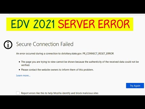 EDV 2021 | Secure Connection Failed | PR_CONNECT_RESET_ERROR | This site can’t be reached