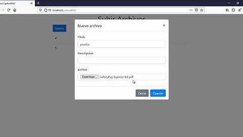 Subir y mostrar archivos pdf en el navegador y en modal con php y mysql