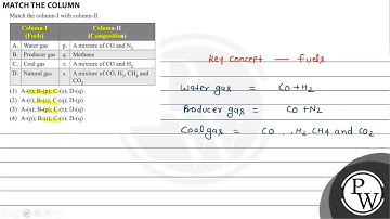 MATCH THE COLUMN Match the column-I with column-II. \begin{tabular}{|l|l|l|l|} \hline \multicolu...