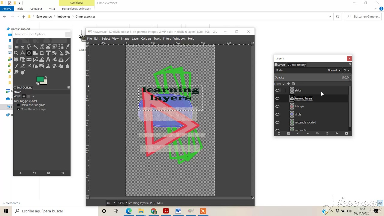 Working with layers in Gimp part 4 of 4 - YouTube