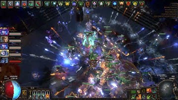 Path of Exile 3.19 Uber Cortex kill with 6 player hp with SadPanda