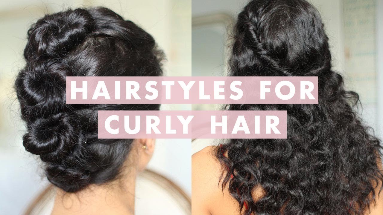 Easy and Cute Hairstyles For Curly Hair - YouTube