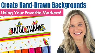 Draw Your Own Card Backgrounds with Markers! | 3 EASY Cards ft. Caring Animals