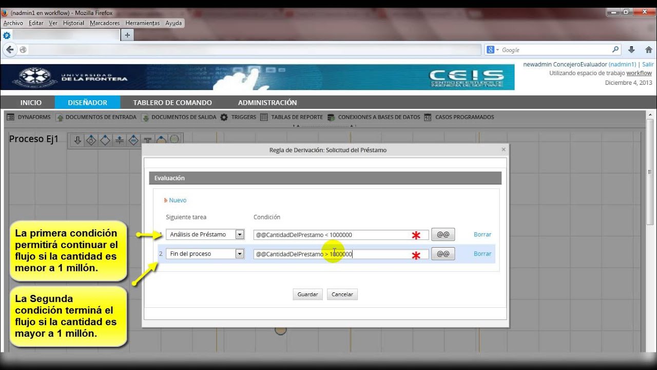 Tutorial 9 "Condiciones de Flujo" ProcessMaker CEIS 2013 - YouTube