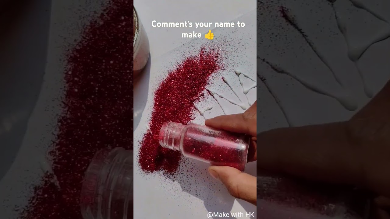 Heena name design with Glitter& Glue 