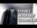 How to fit a Clothes Rail - Putting up a Wardrobe Rail in an Alcove