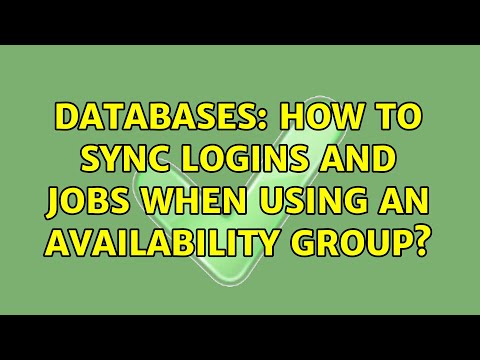 Databases: How to sync logins and jobs when using an availability group?
