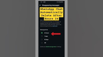 Whatsapp Chat Automatically Delete After Hours 24/Automatic Whatsapp Messages Delete Kaise Kare