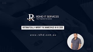 Automatically import the namespace of a class in VS code.