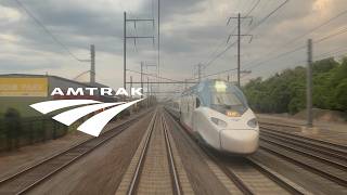 Amtrak Northeast Corridor RFW Rear View Ride from Washington to New York City