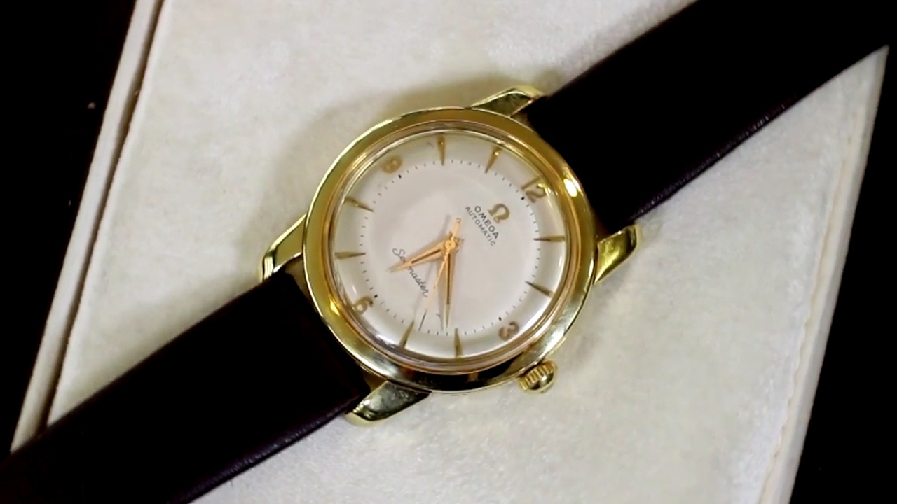 18 ct Yellow Gold Omega Seamaster Gents Watch - Vintage 1956 - A7068 ...