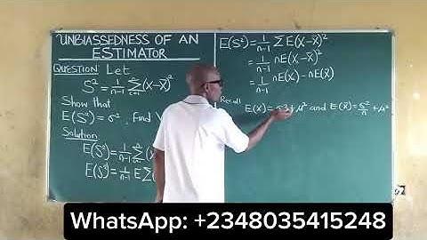 Unbiased Estimators | Proof that the Sample Variance is an Unbiased Estimator of Population Variance