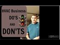 Starting your hvac business do's and don'ts