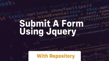 submit a form using jquery