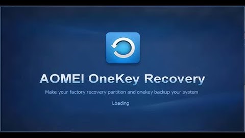 Tutorial: Create Factory Reset Partition using AOMEI OneKey Recovery
