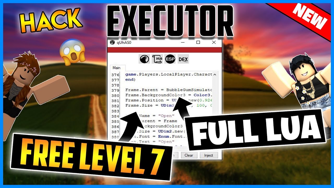 New Roblox Free Executor Level 7 Full Lua Loadstring Script Hub And More Youtube - roblox level 7 script executor paid