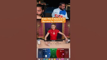 Thumbnail of Drake Hits A Natural 8 On Baccarat For $117,000! #drake #baccarat #casino #maxwin #roulette #bigwin