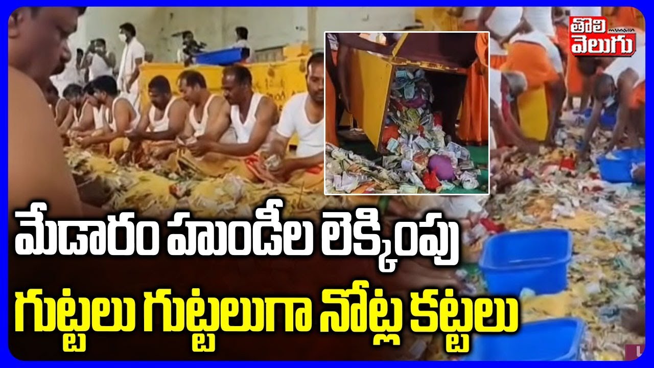 Medaram Sammakka Sarakka Hundi Counting | మేడారం హుండీల లెక్కింపు..  గుట్టలు గుట్టలుగా నోట్ల కట్టలు