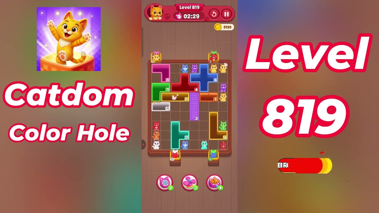 Catdom Color Hole Level 819 Walkthrough [NEW UPDATE