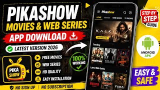 Pikashow Movies & Web Series App Download | Latest Version Installation Guide 2026 | Android APK screenshot 3
