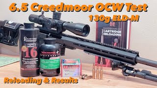 OCW Test 6.5 Creedmoor 130 ELD-M RL16 & StaBALL 6.5! Reloading & Results Uintah Precision UPR-10