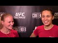 UFC Antonina Shevchenko with sister Valentina post-fight interview 6/26