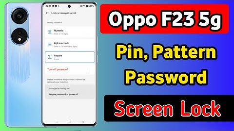 Oppo F23 5g Screen Lock setting/oppo f23 me Pin , pattern & Password screen lock kaise lagea