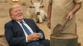 Trump and Modi in Controversial Tariff Gesture | Political Symbolism Explained #politicalhumor#funny